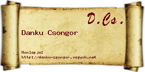 Danku Csongor névjegykártya